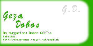 geza dobos business card